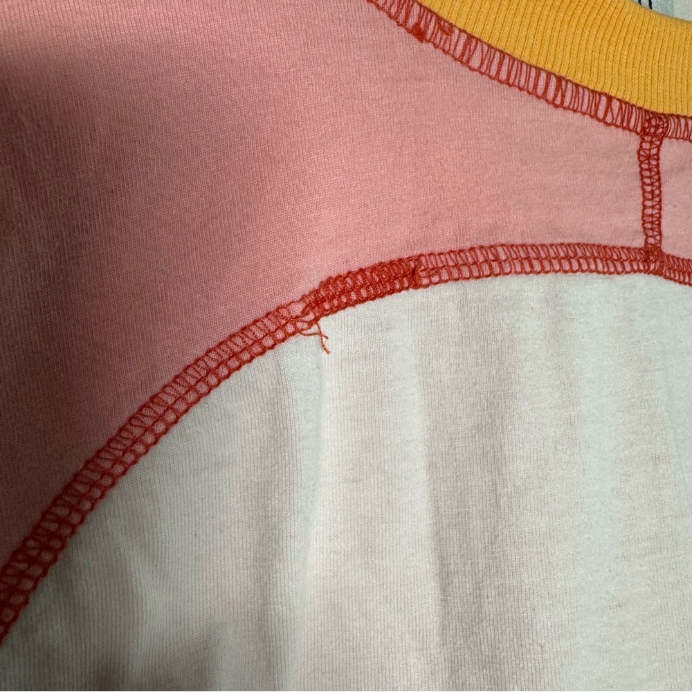 Urban Outfitters BDG Colby Seamed Long Sleeve Tee Color Block Size Medium - Picture 12 of 12